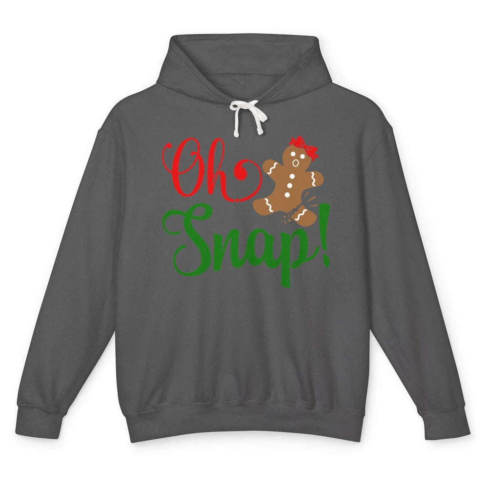 Funny Gingerbread Broken Oh Snap Western Christmas Cookies Unisex Lightweight Hoodie