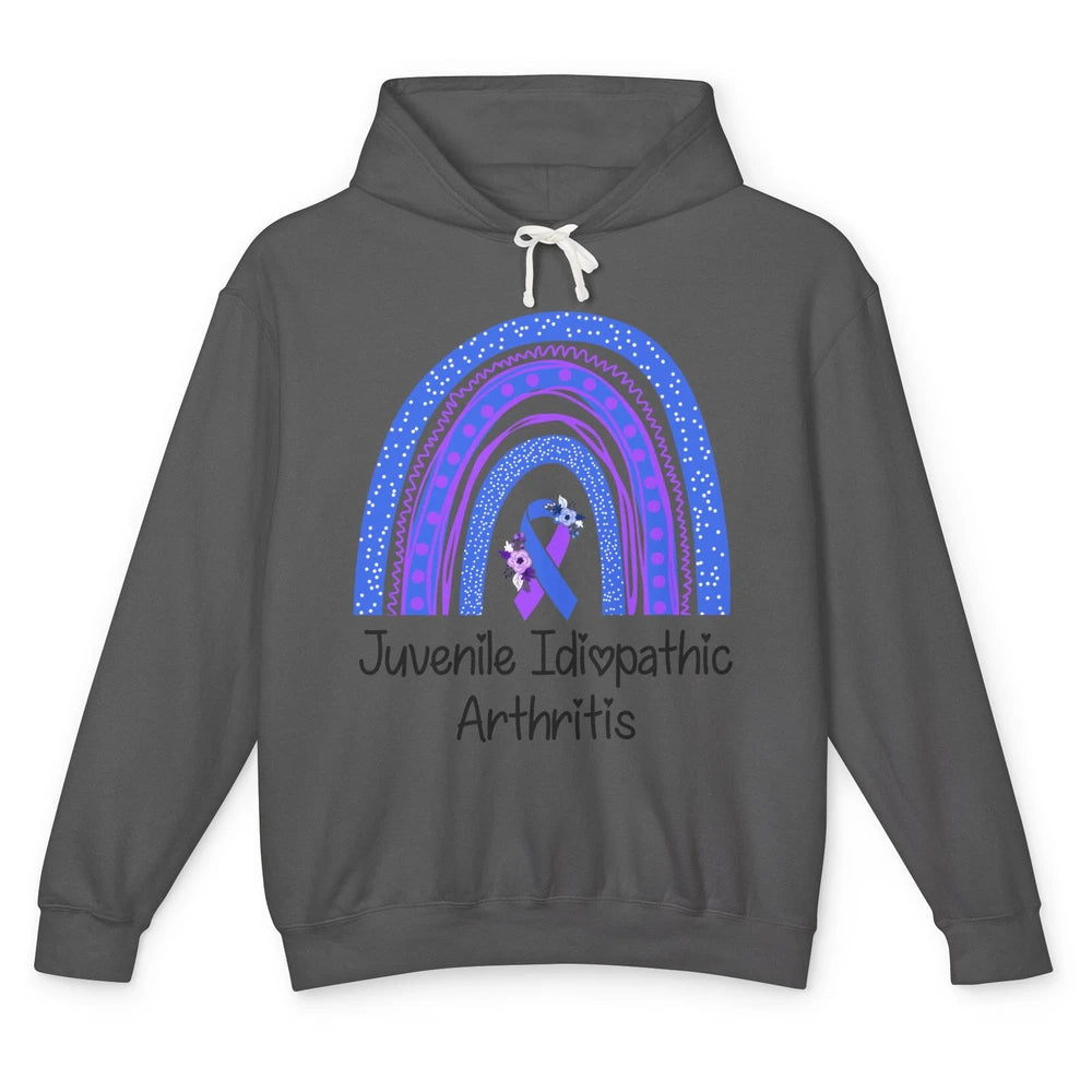 Juvenile Idiopathic Arthritis JIA Awareness Floral Rainbow Unisex Lightweight Hoodie