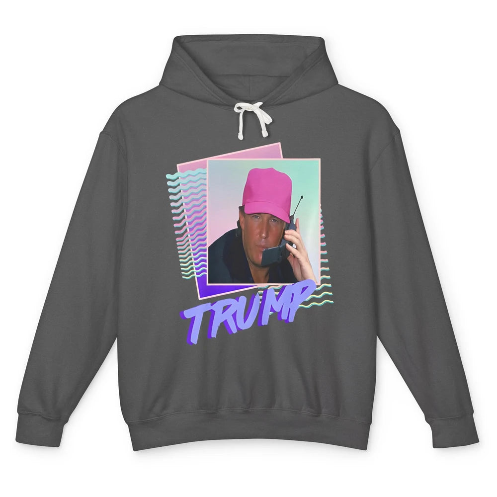 Funny Trump Pink Cap Making Phone Call Trump Lovers Unisex Lightweight Hoodie