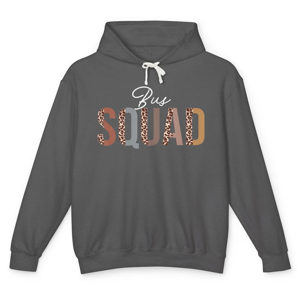 Leopard School Bus Driver Bus Squad Driving School Worker Unisex Lightweight Hoodie