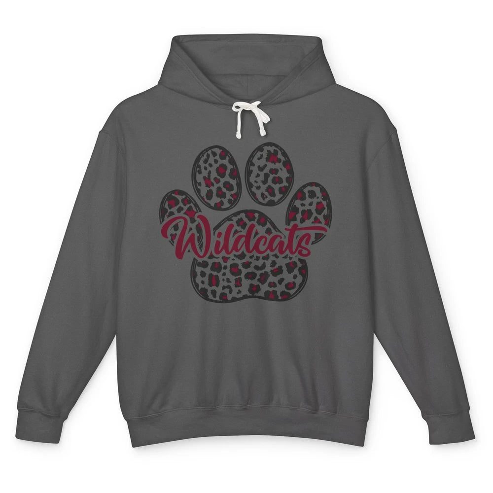 Wildcats Spirit Cat Paw Leopard Western Cat Mom Cat Lovers Unisex Lightweight Hoodie