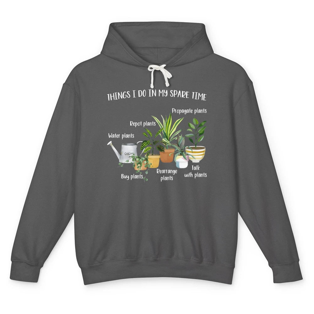 Things I Do In Spare Time Floral Plants Mom Botanical Garden Unisex Lightweight Hoodie