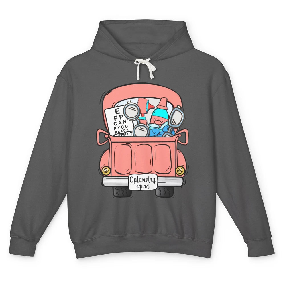 Funny Optometry Squad Optometrist Tools Car Ophthalmic Tech Unisex Lightweight Hoodie