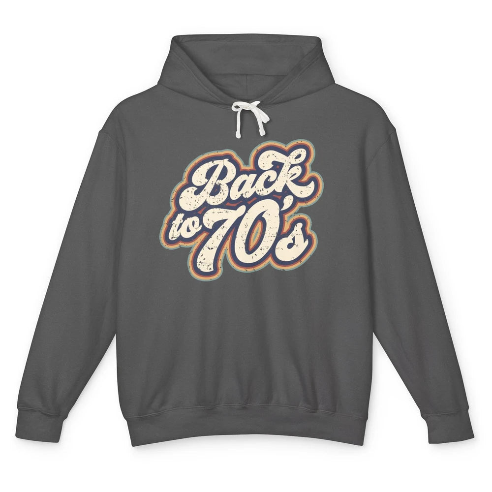 Vintage Made In The 70s Back To 1970s Born Birthday Day Gift Unisex Lightweight Hoodie