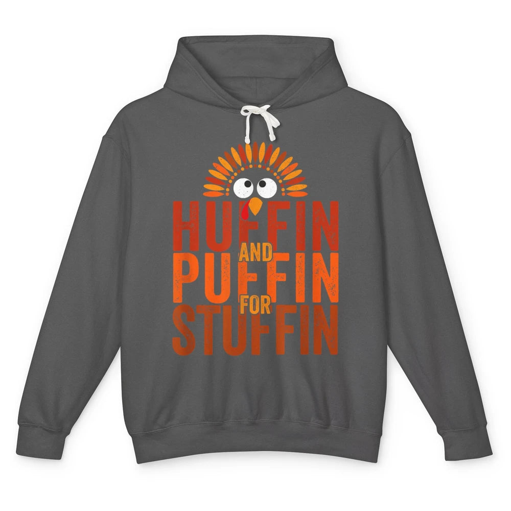 Thanksgiving Run Turkey Trot Huffin And Puffin Chicken Fall Unisex Lightweight Hoodie