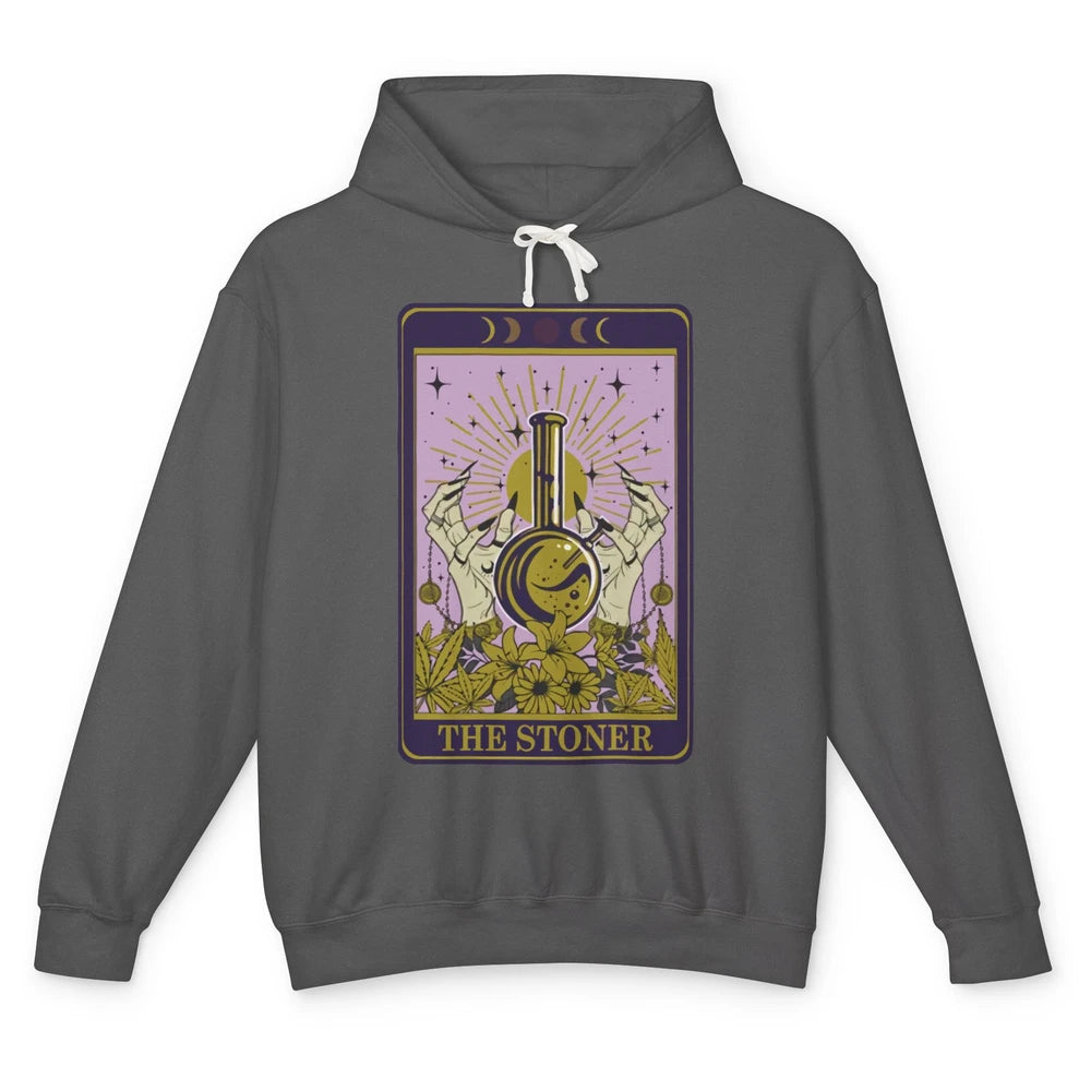 Vintage Witch The Stoner Tarot Card Weed Cannabis Marijuana Unisex Lightweight Hoodie