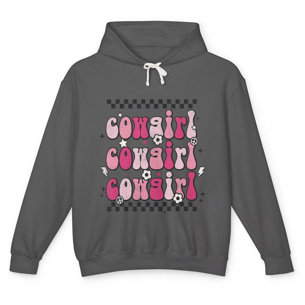 Retro Cowgirl Boho Rodeo Howdy Cowboy Texas Western Country Unisex Lightweight Hoodie