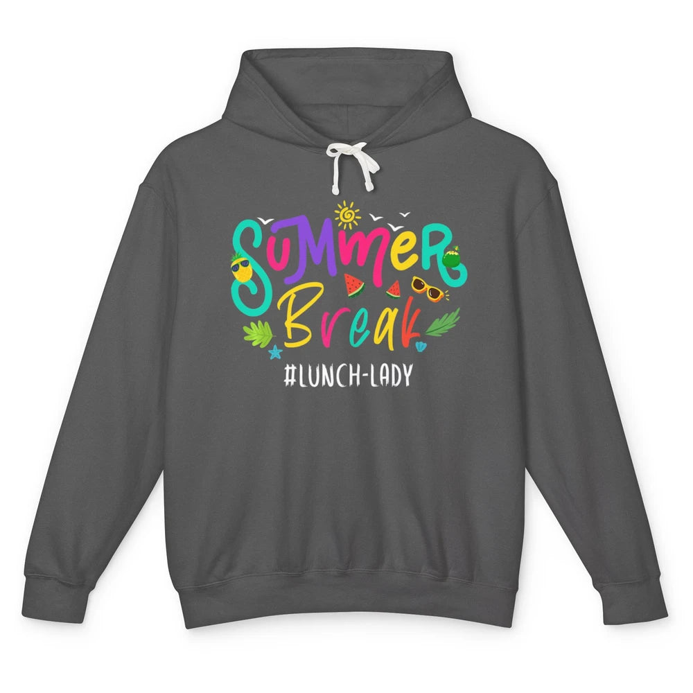 Lunch Lady Is It Summer Break Yet Last Day Of School Beach Unisex Lightweight Hoodie