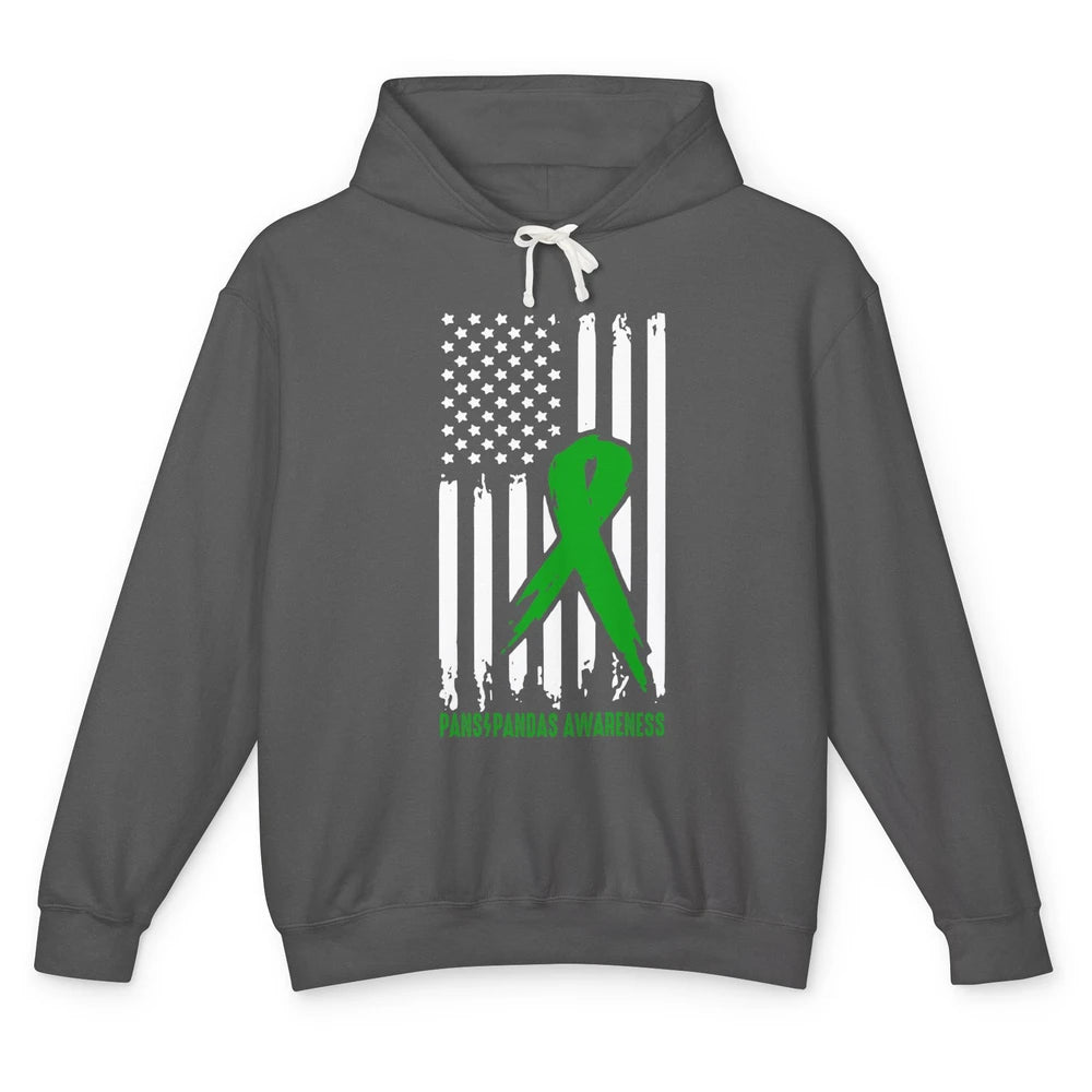 PANS/PANDAS Awareness Green Ribbon No One Fight Alone Unisex Lightweight Hoodie