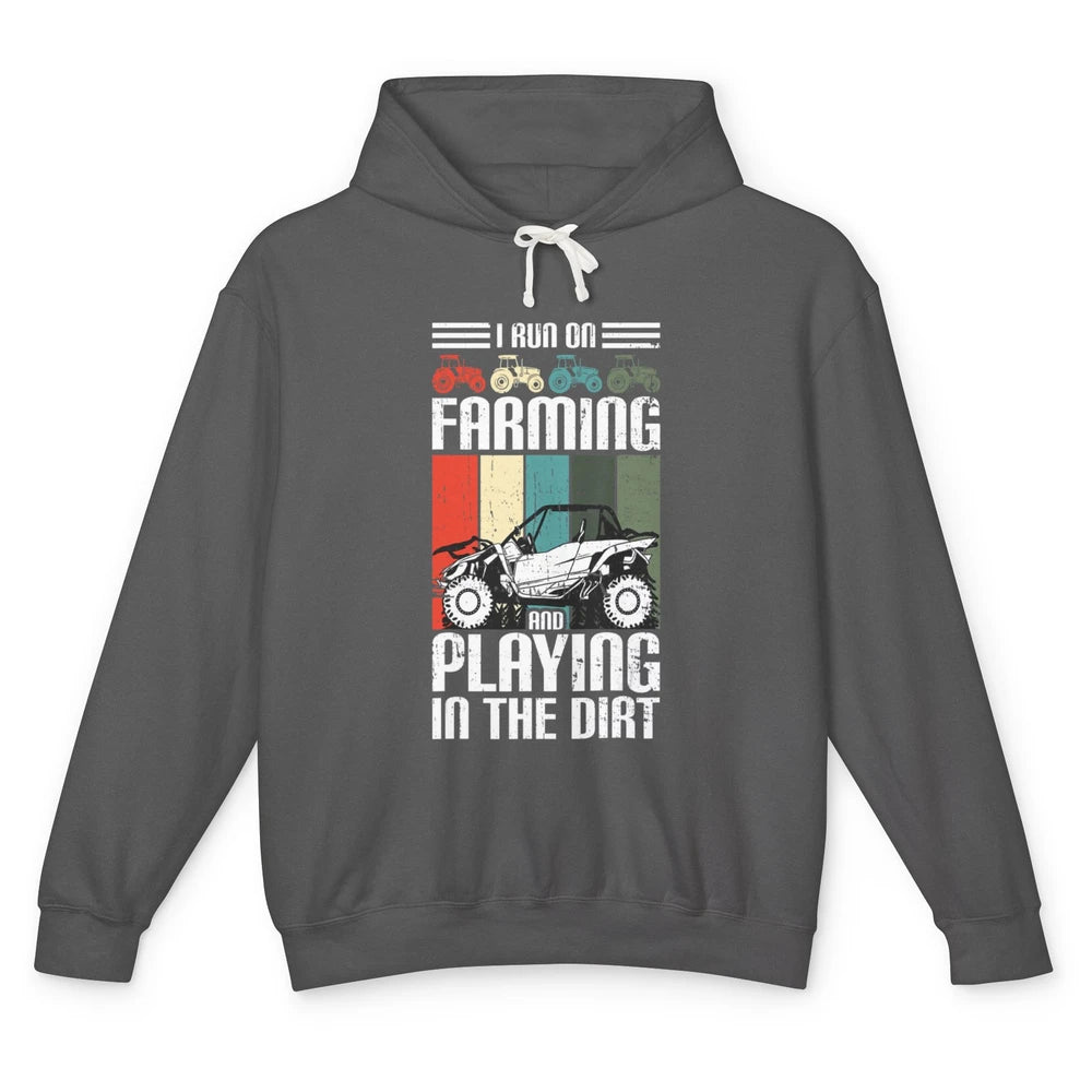 Retro Play In Dirt UTV Mud Riding Dirty SXS Rider Offroad Unisex Lightweight Hoodie