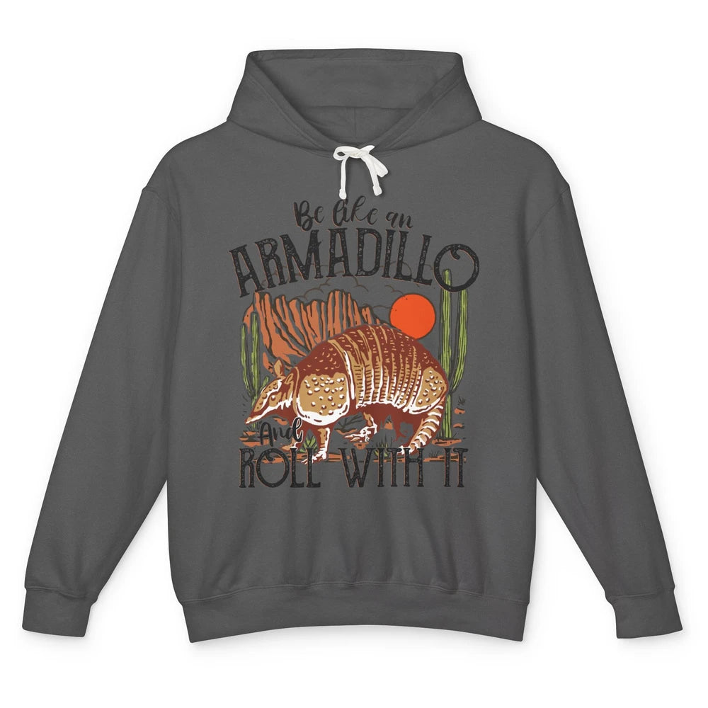 Leopard Be Like An Armadillo Roll With It Western Country Unisex Lightweight Hoodie