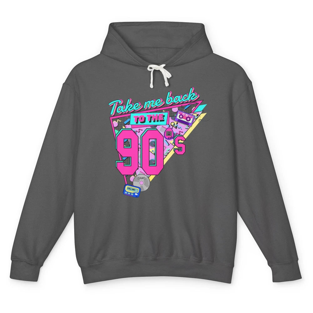 Retro 90s Take Me Back To The 1990s Cassette Made In The 90s Unisex Lightweight Hoodie