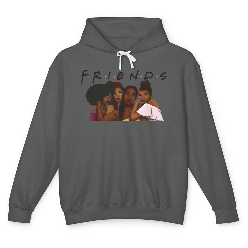 Afro Girls Friends Black Women Melanin Sisters Gift Unisex Lightweight Hoodie