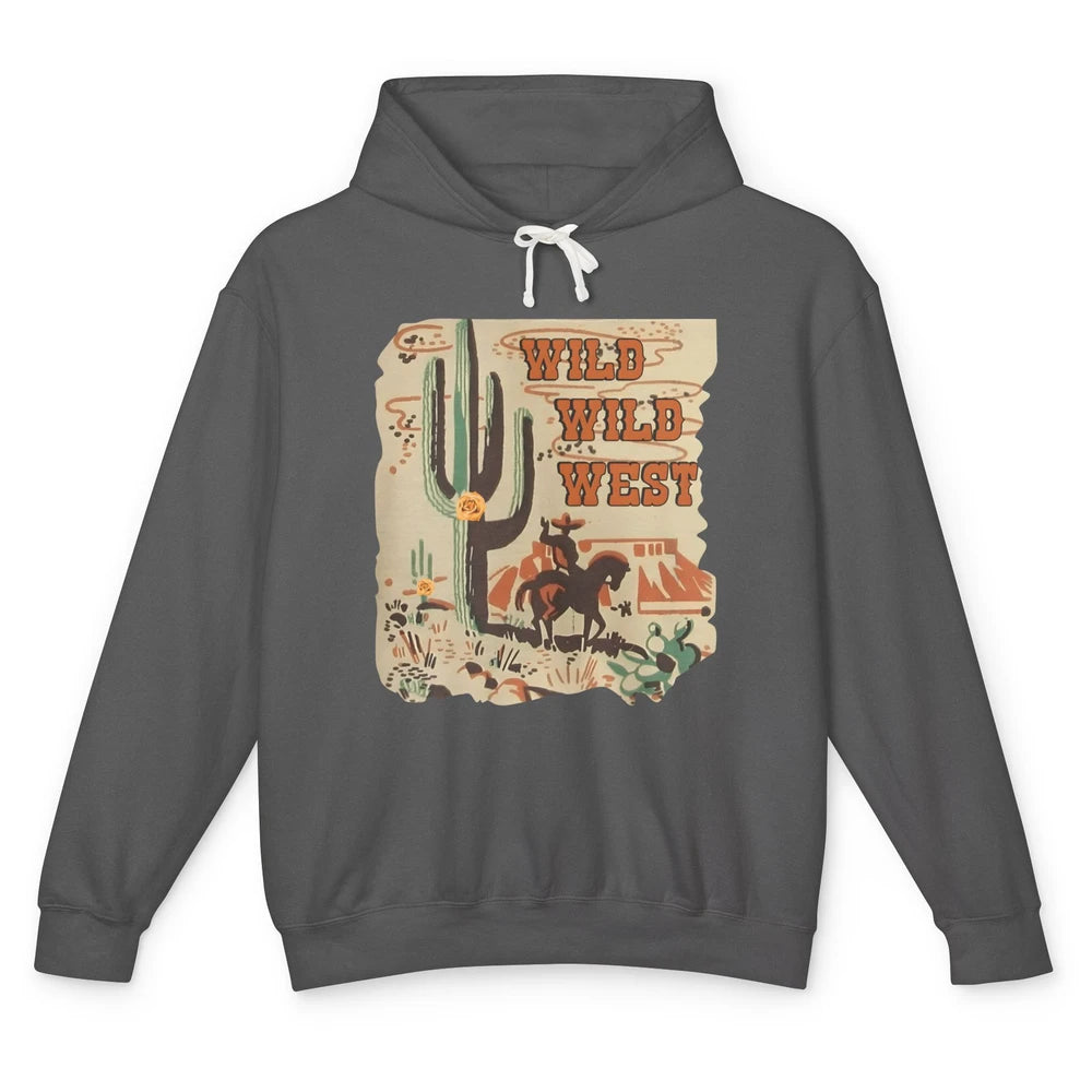 Wild West Cowboy Cactus Rodeo Western Retro Horse Vintage Unisex Lightweight Hoodie