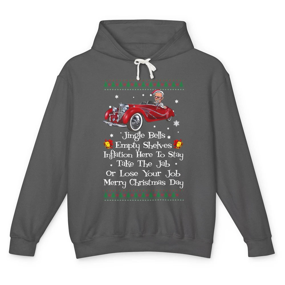 Funny Joe Biden Driving Jingle Bells Santa Christmas Costume Unisex Lightweight Hoodie