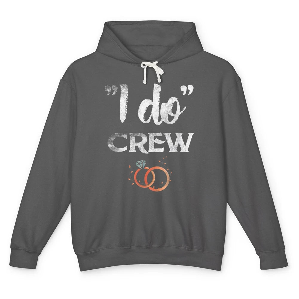 Retro I Do Crew Bride Groom Bachelorette Wedding Married Unisex Lightweight Hoodie