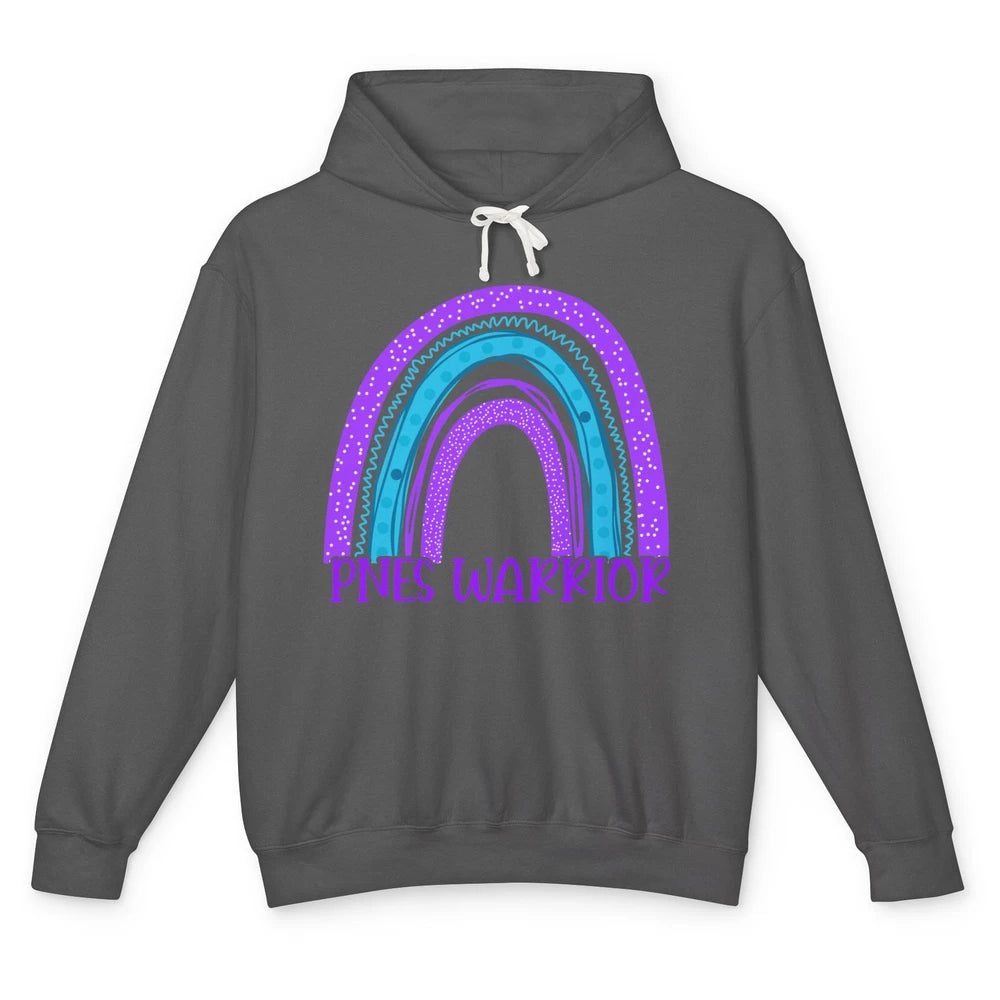 Psychogenic Non-epileptic Seizures PNES Purple Teal Rainbow Unisex Lightweight Hoodie