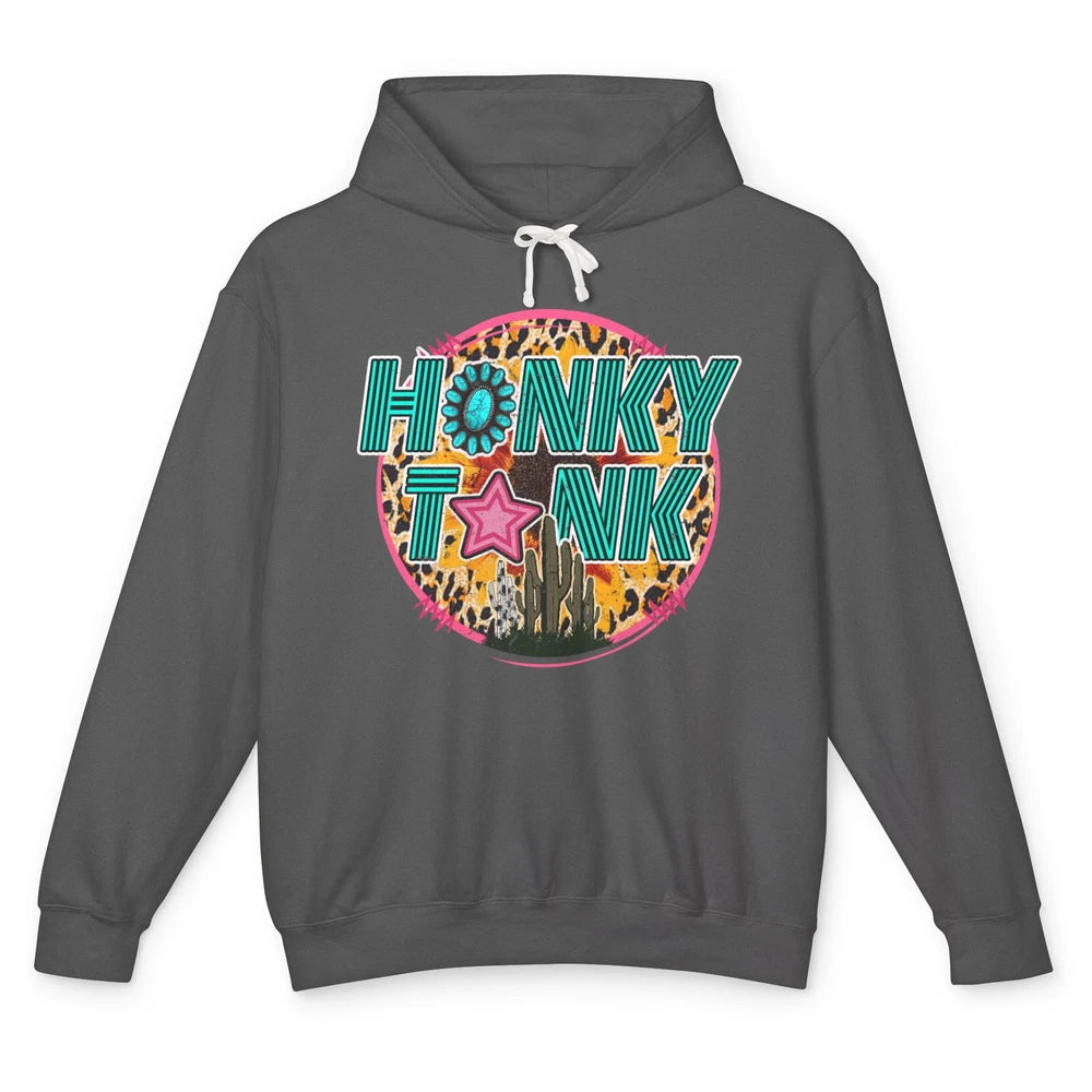 Honky Tonk Highway Desert Cactus Western Country Cowboy Gift Unisex Lightweight Hoodie