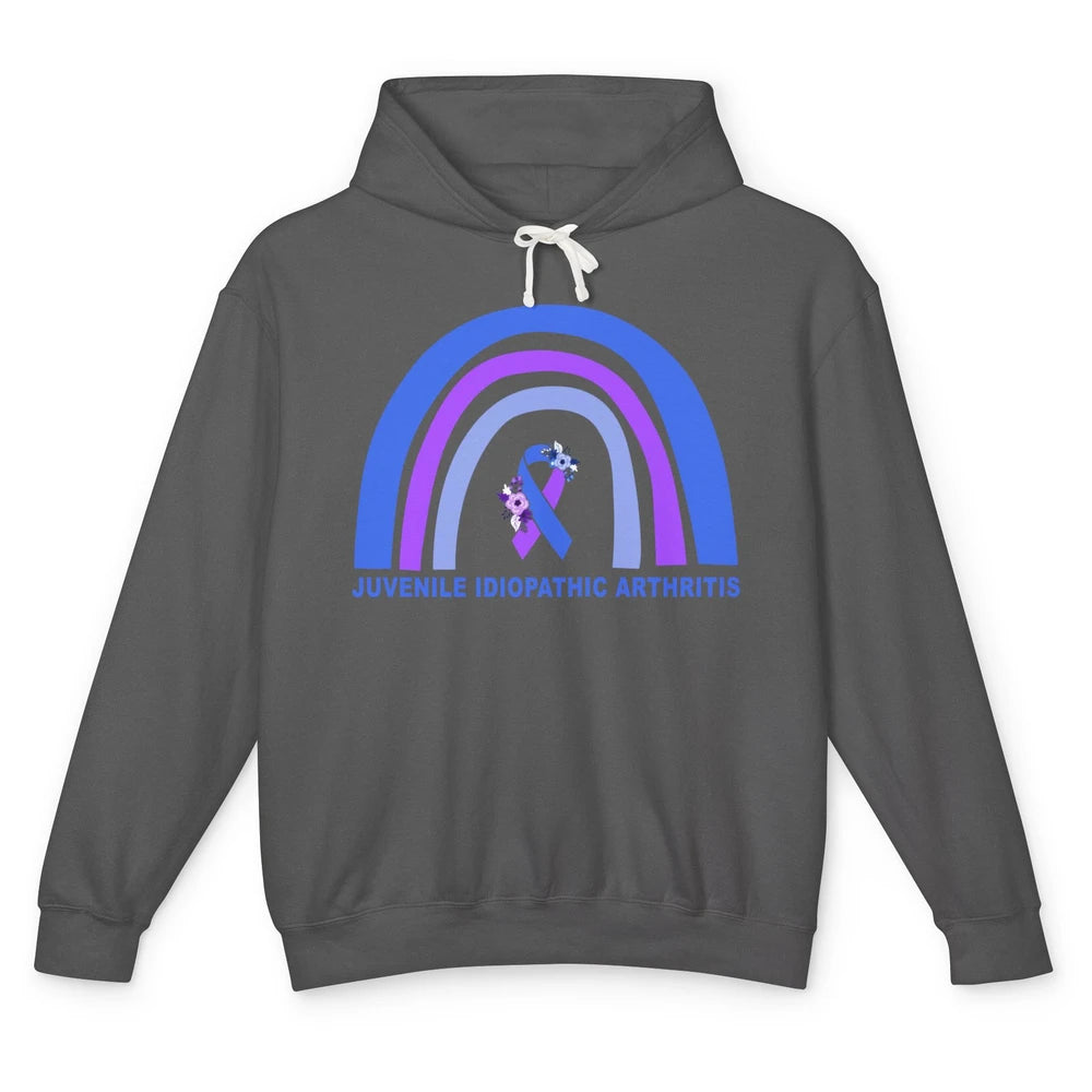 Juvenile Idiopathic Arthritis JIA Awareness Floral Rainbow Unisex Lightweight Hoodie