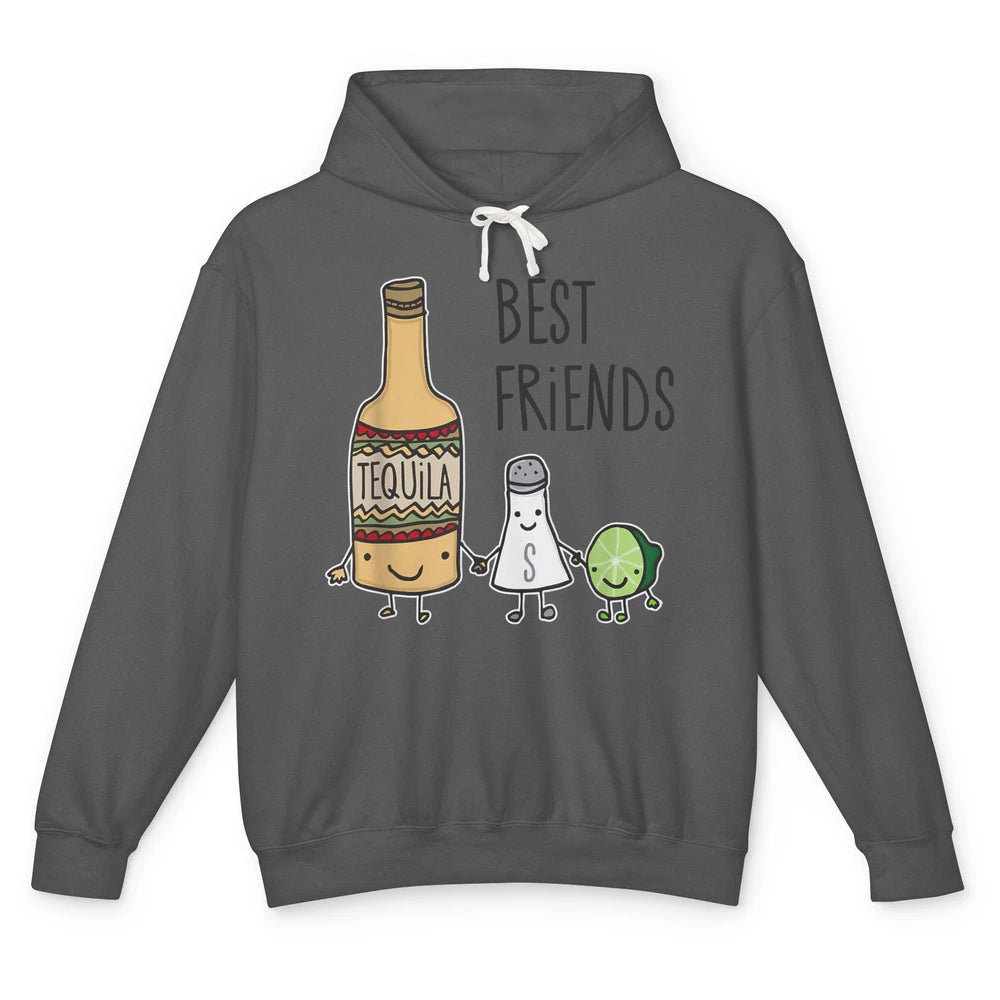 Best Friends Tequila Salt Lime Margarita Drink Wine Pun Joke Unisex Lightweight Hoodie