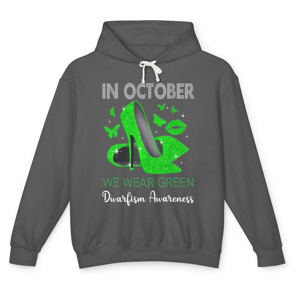 Dwarfism Warrior In October Wear Green High Heels Butterfly Unisex Lightweight Hoodie