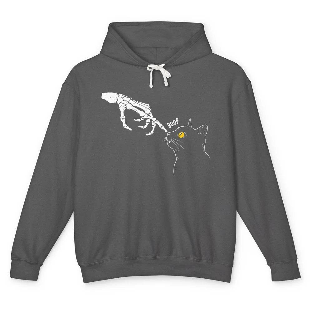 Skeleton Spooky Boop Cat Skeleton Cat Funny Cat Lovers Gift Unisex Lightweight Hoodie