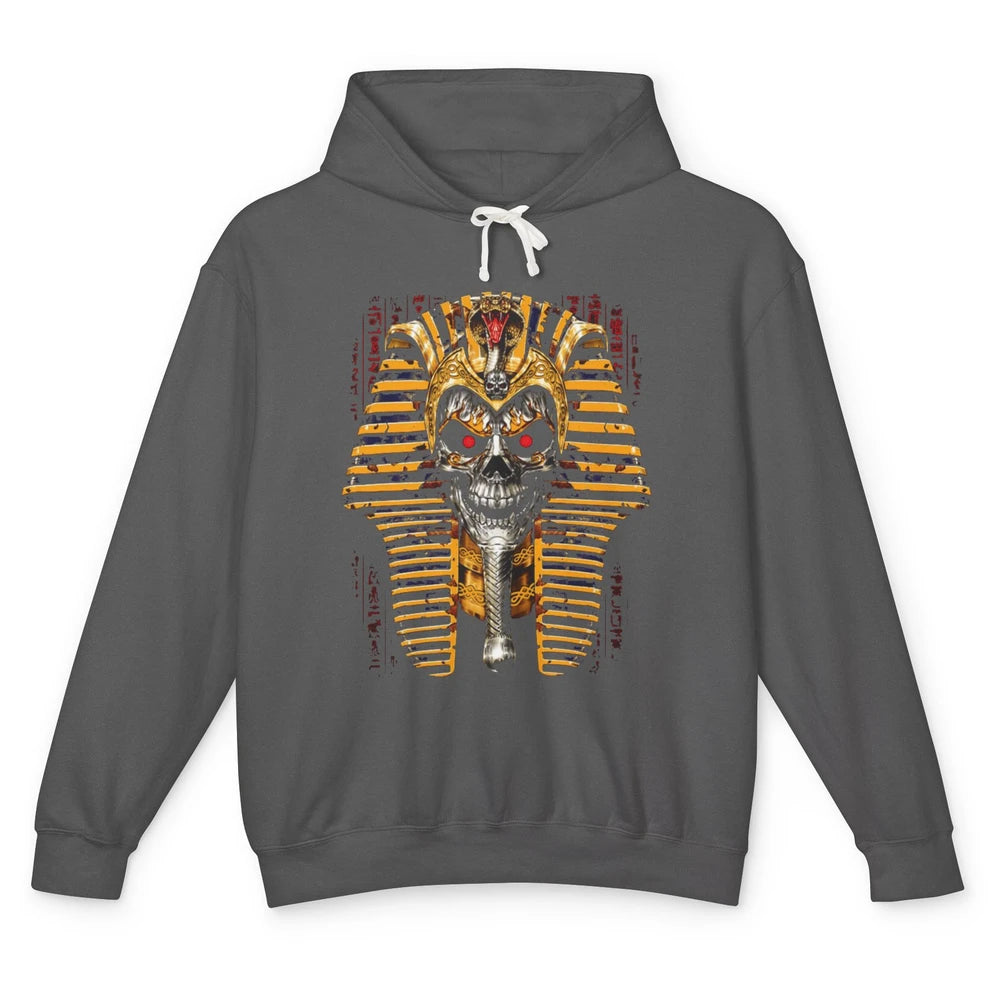 Ancient Egyptian Pyramid Skull King Tut Pharaoh Tutankhamun Unisex Lightweight Hoodie