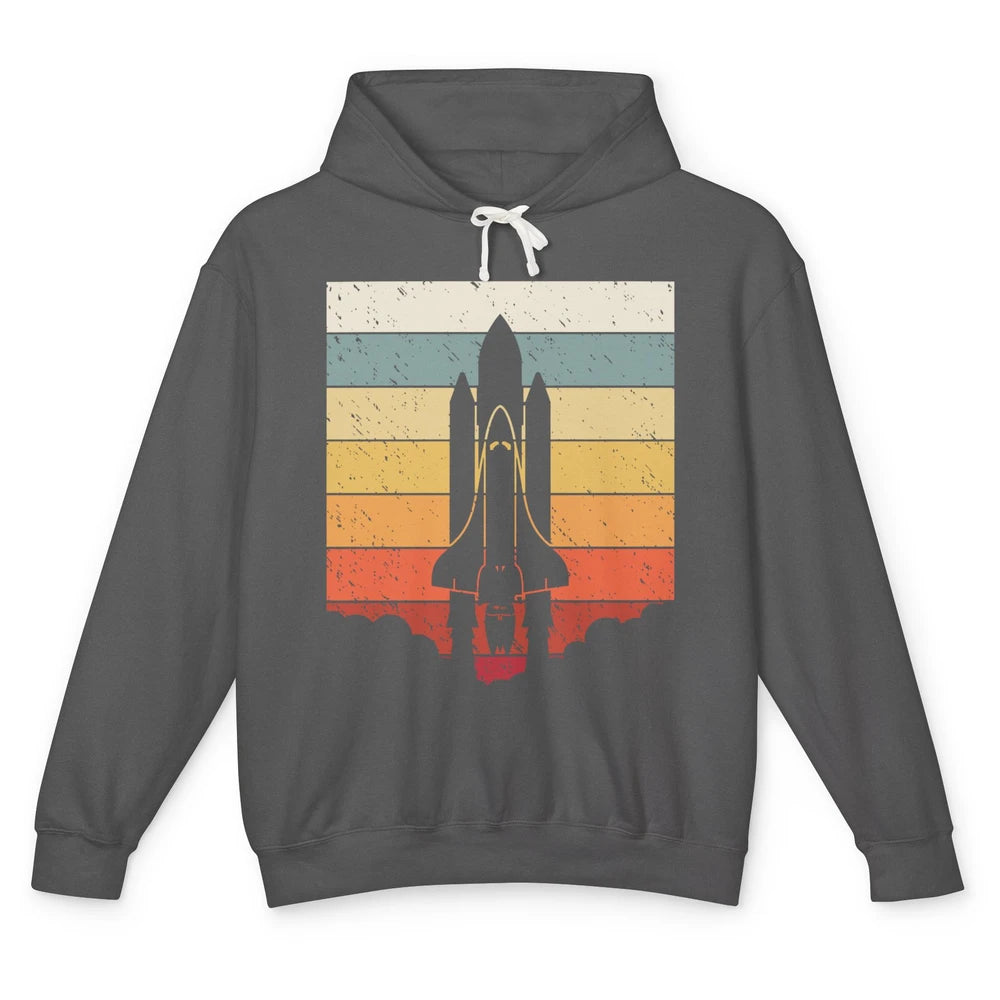 Vintage Astronaut Spaceship Spacecraft Spaceman Astrology Unisex Lightweight Hoodie