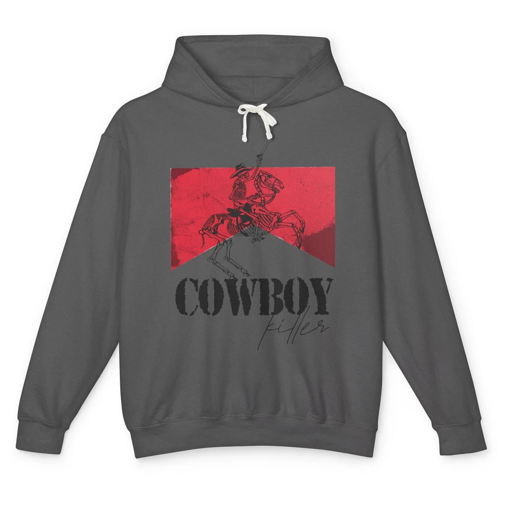 Skeleton Cowboy Killer Howdy Western Country Cowgirl Gift Unisex Lightweight Hoodie