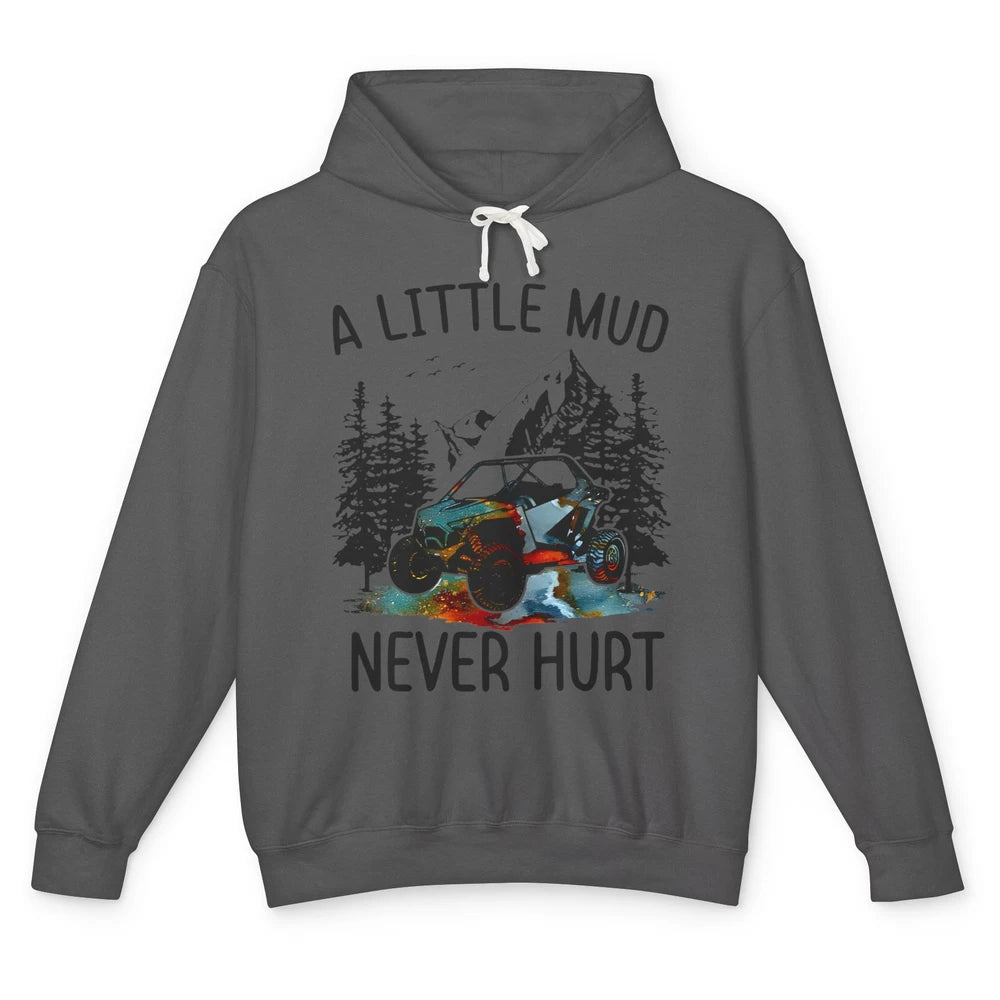 Retro UTV A Little Dirt Never Hurt Mud Riding SXS Offroad Unisex Lightweight Hoodie