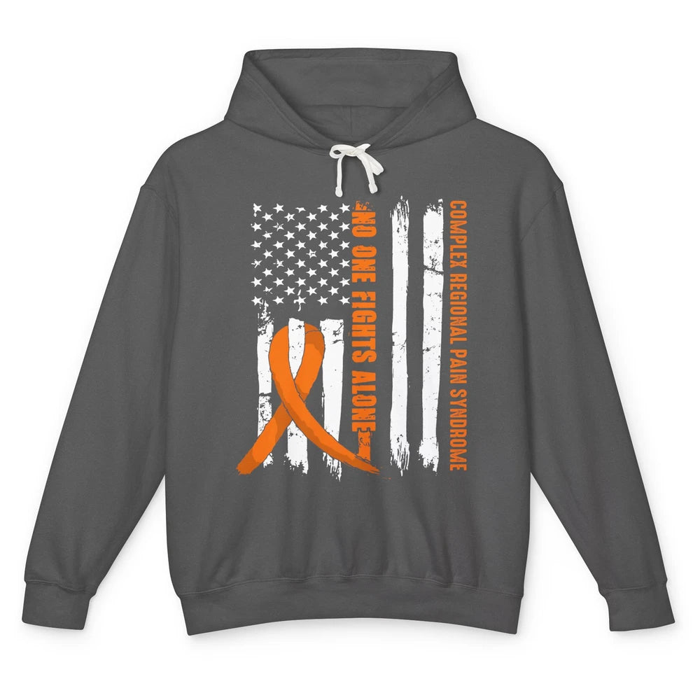 Complex Regional Pain Syndrome Ribbon US Flag No One Fight Unisex Lightweight Hoodie