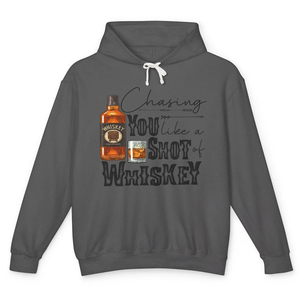 Retro Chasing You Like A Shot Of Whiskey Western Country Unisex Lightweight Hoodie