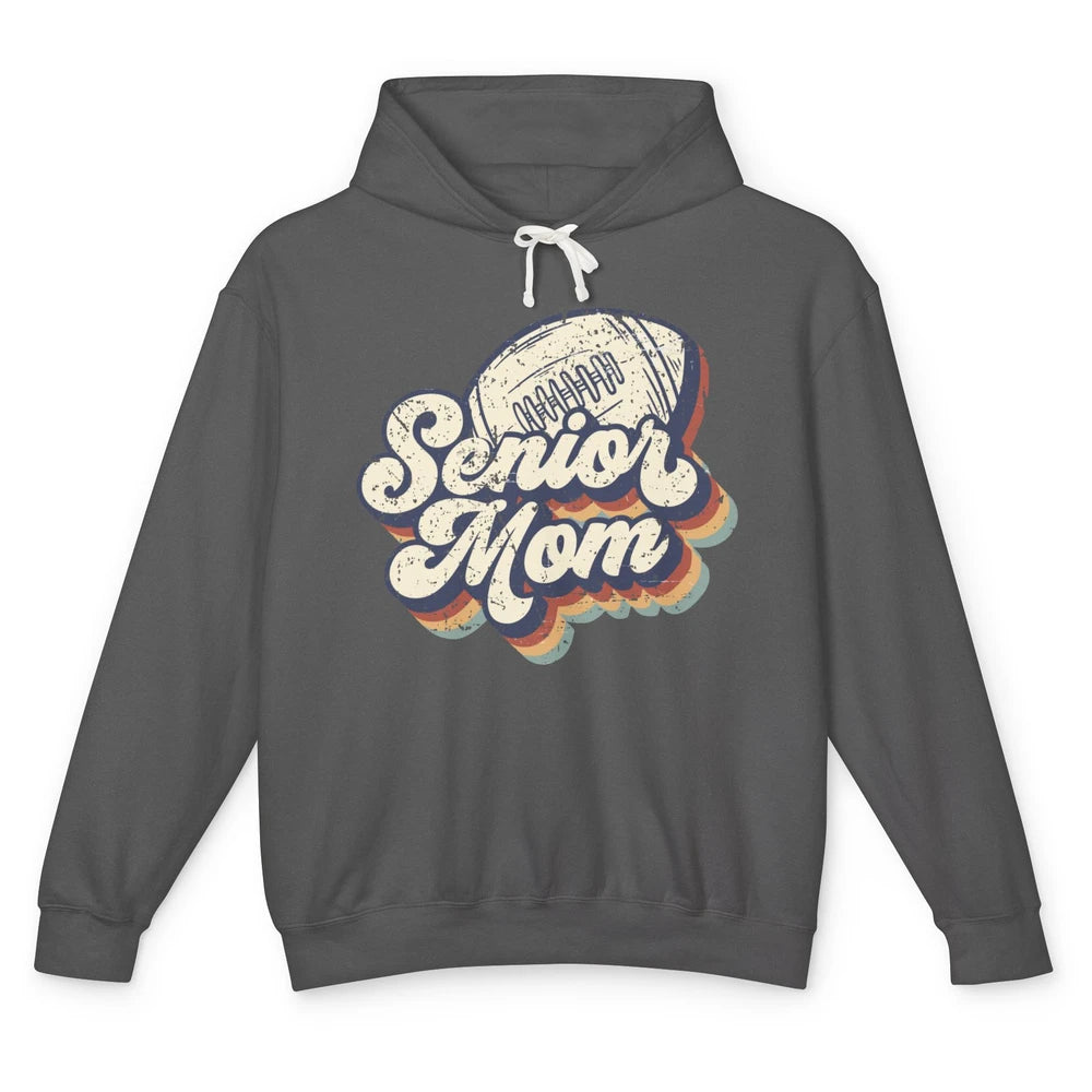 Retro Senior Mom Football Class Of 2022 Graduate Mom Gift Unisex Lightweight Hoodie