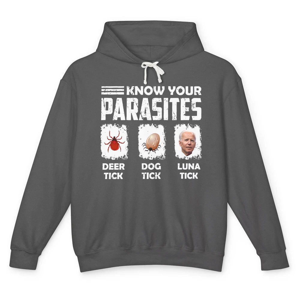 Know Your Parasites Anti Joe Biden Republican Trump Support Unisex Lightweight Hoodie