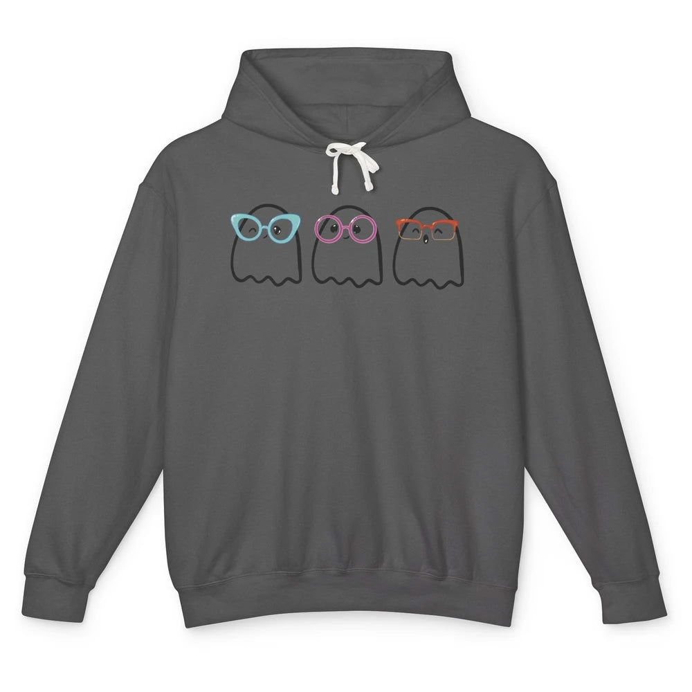 Cute Little Ghosts Glasses Optometrist Halloween Optician Unisex Lightweight Hoodie