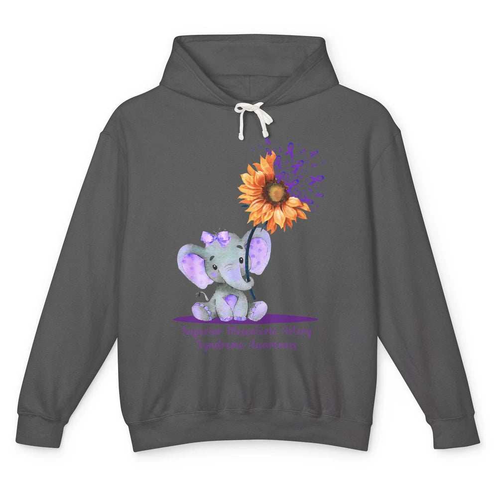 Superior Mesenteric Artery Syndrome Baby Elephant Sunflower Unisex Lightweight Hoodie