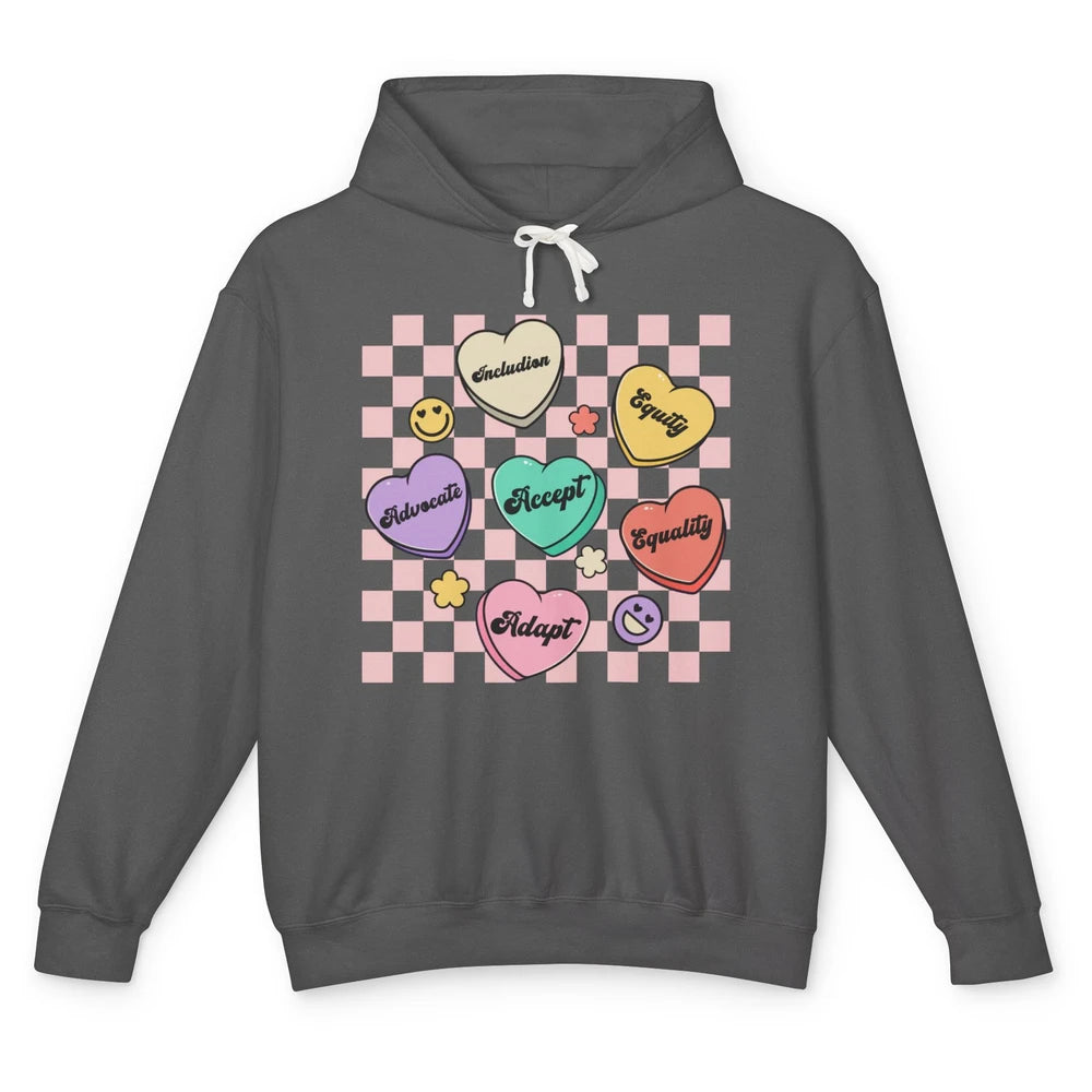 Special Education Sped Teacher Love Valentine Inclusion Unisex Lightweight Hoodie