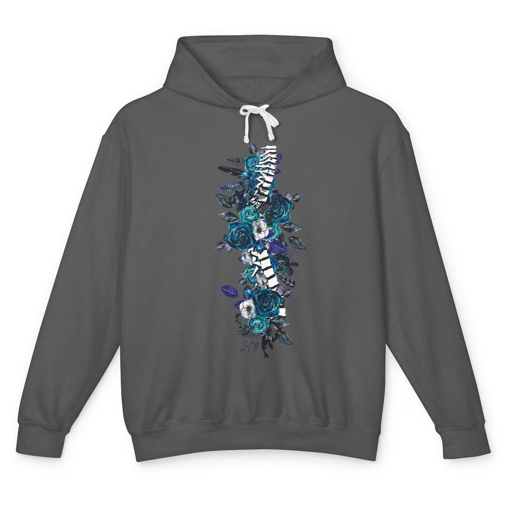 Floral Spine Anatomy Botanical Spine Ankylosing Spondylitis Unisex Lightweight Hoodie