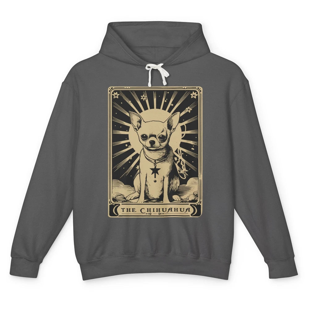 The Chihuahua Tarot Card Black Chihuahua Halloween Dog Mom Unisex Lightweight Hoodie