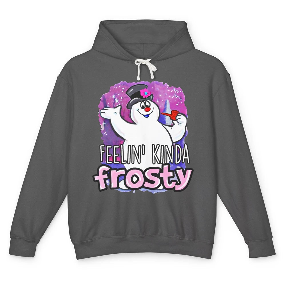 Christmas Snowman Feeling Kinda Frosty Snowflakes Christmas Unisex Lightweight Hoodie