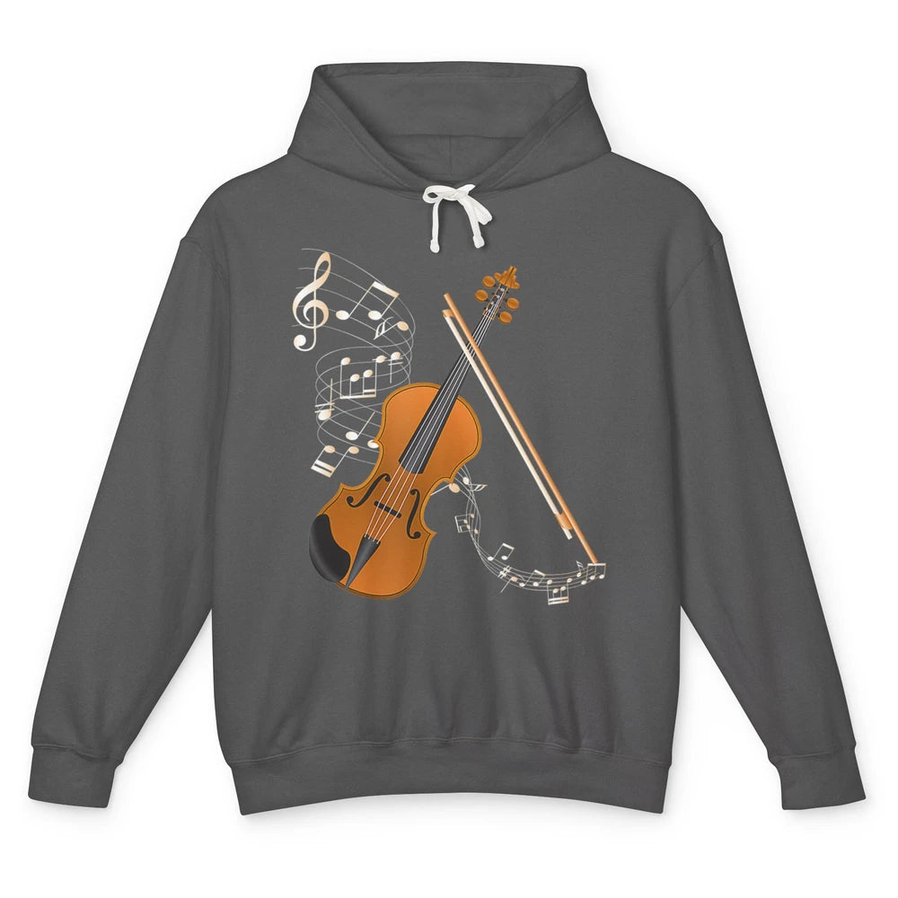 Orchestra Violin Player Retro Violinist Musical Instrument Unisex Lightweight Hoodie