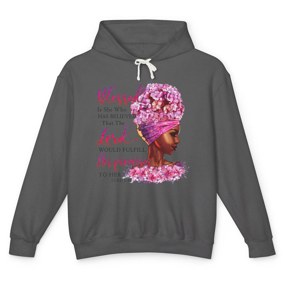 Black Girl In The Midst Of Storm Believe In God Christian Unisex Lightweight Hoodie