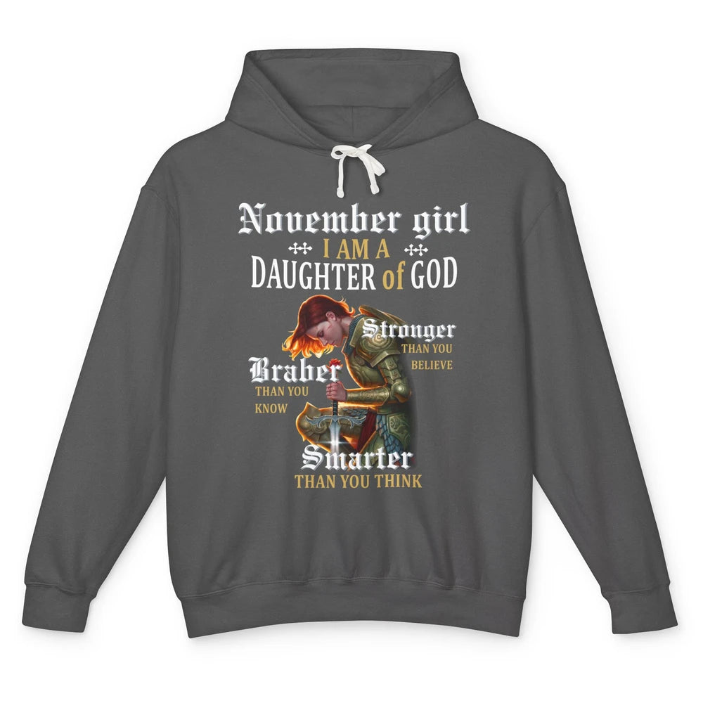 Birthday November Girl I'm A Daughter Of God Birthday Gift Unisex Lightweight Hoodie