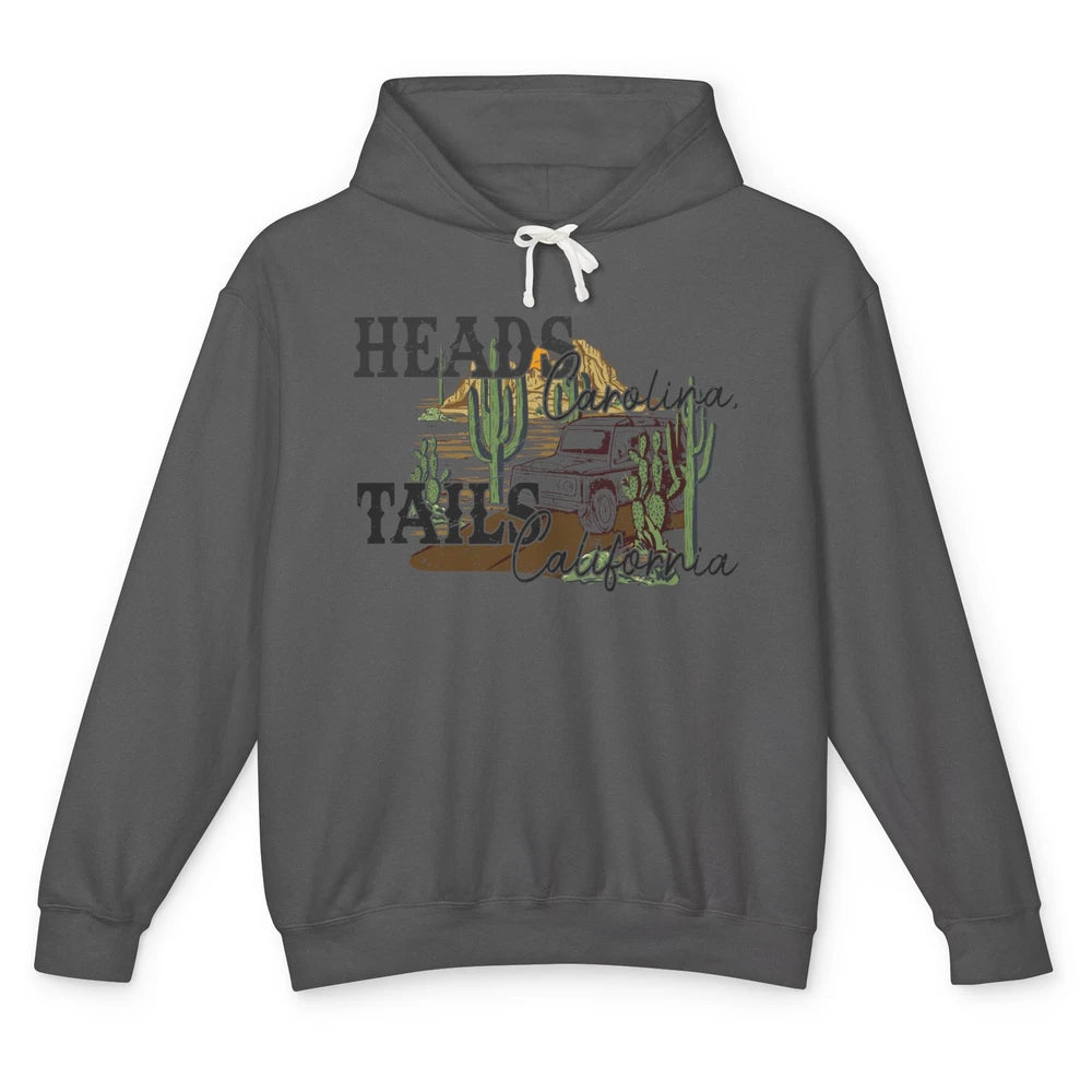 Heads Carolina Tail California Western Country Desert Cactus Unisex Lightweight Hoodie