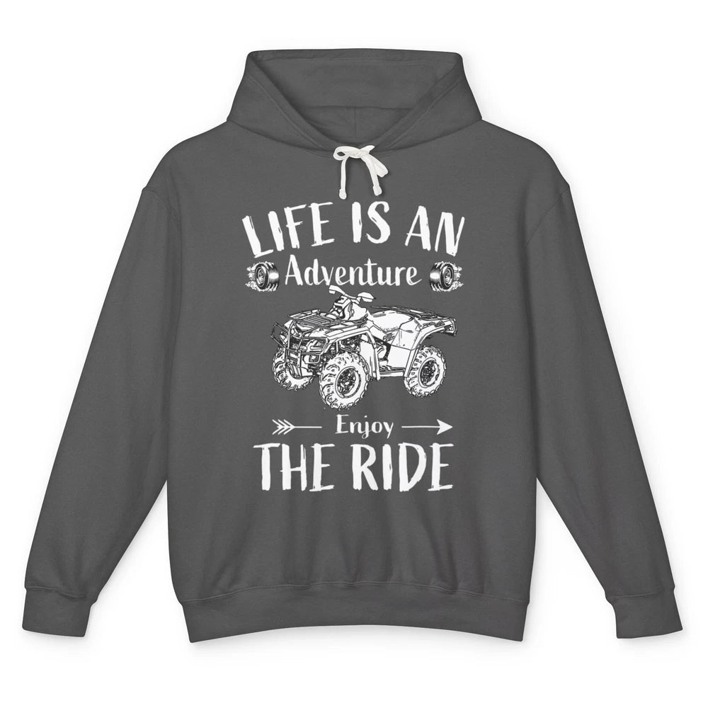 Retro Enjoy The Ride ATV Rider UTV Mud Riding SXS Offroad Unisex Lightweight Hoodie