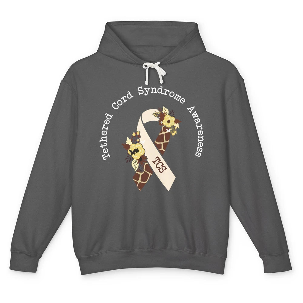 Tethered Cord Syndrome Awareness TCS Multiple Colored Ribbon Unisex Lightweight Hoodie