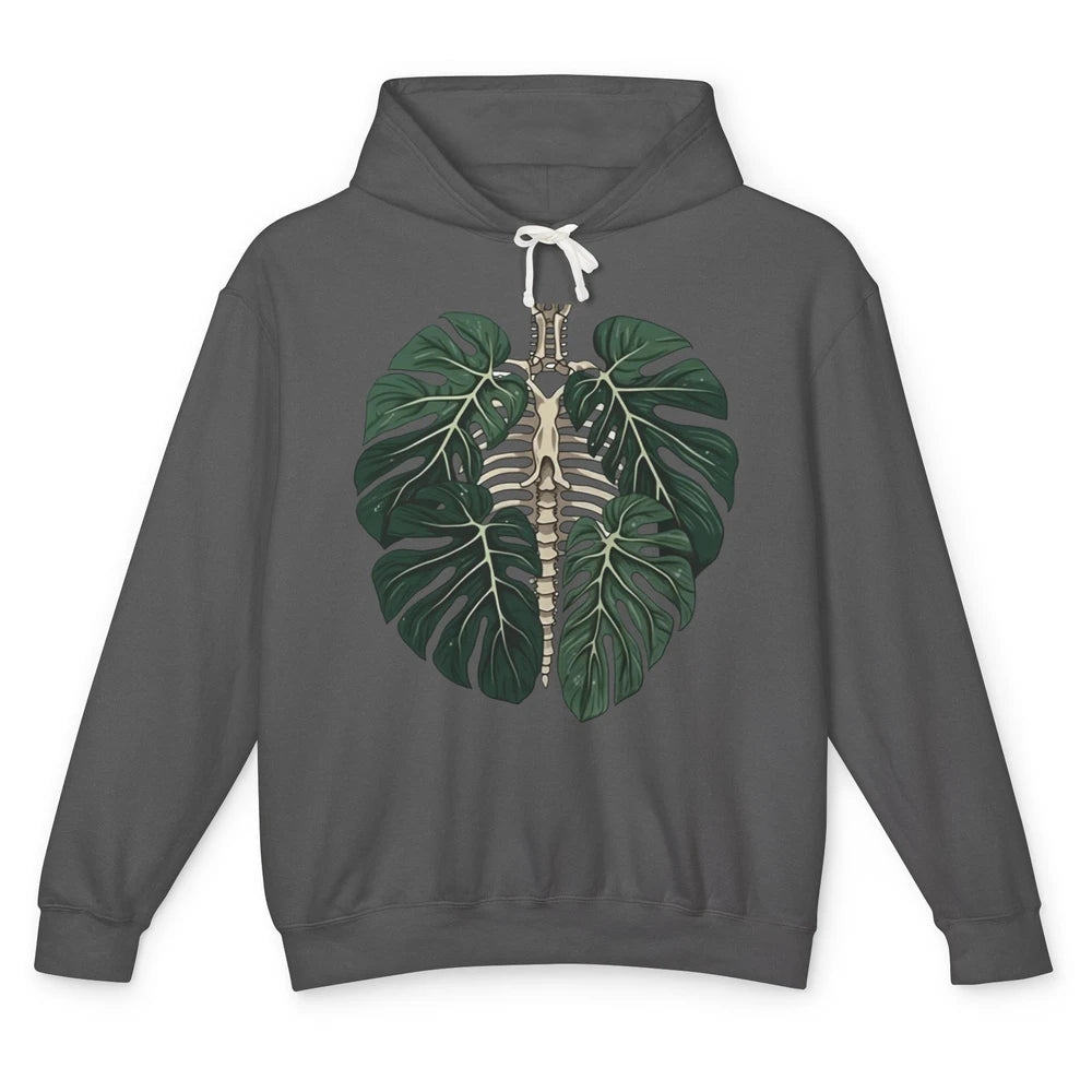 Skeleton Plant Body Nature Botanical Gardening Plant Lovers Unisex Lightweight Hoodie