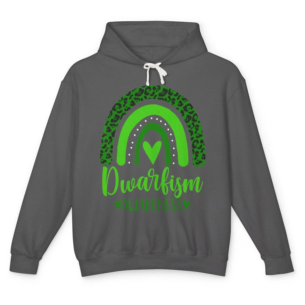 Dwarfism Awareness Month Wear Green Boho Heart Love Rainbow Unisex Lightweight Hoodie