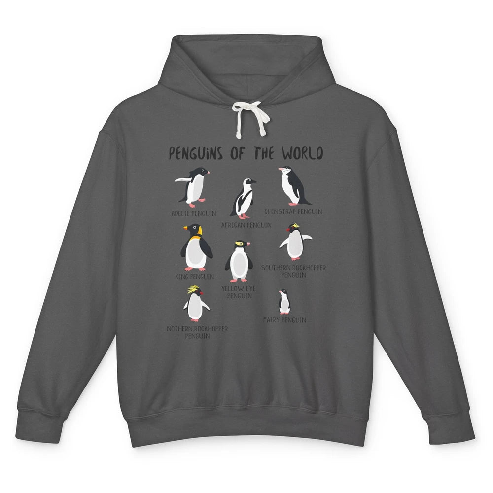 Penguins Of World With Headband Baby Penguins Wild Animal Unisex Lightweight Hoodie