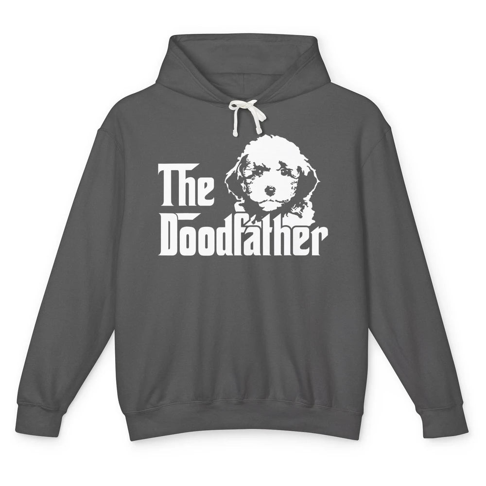 The Doodfather Funny Dog Golden Doodle Dad Fathers Day Puppy Unisex Lightweight Hoodie